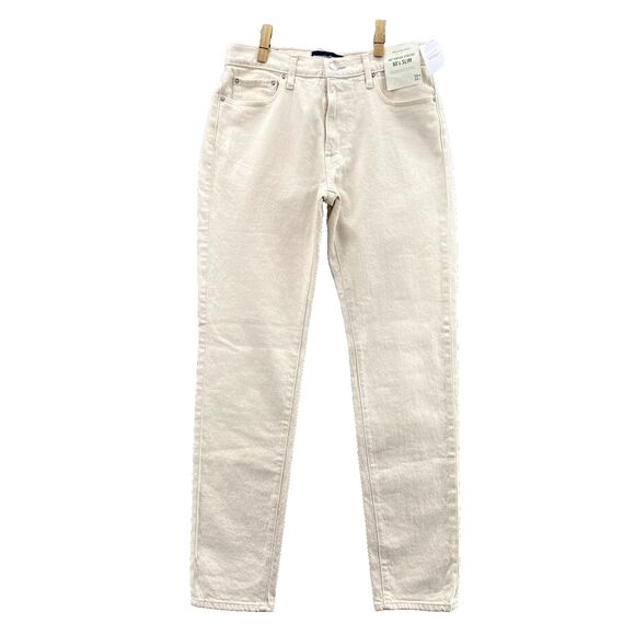 A&F Jeans Women's 32x32 Ivory Vintage Stretch 90's Slim‎ Y2k Retro Classiccore - Picture 1 of 16